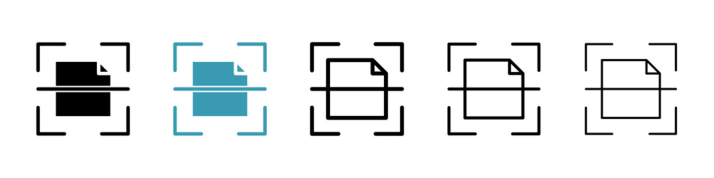 Scan documents vector icon logo or illustration