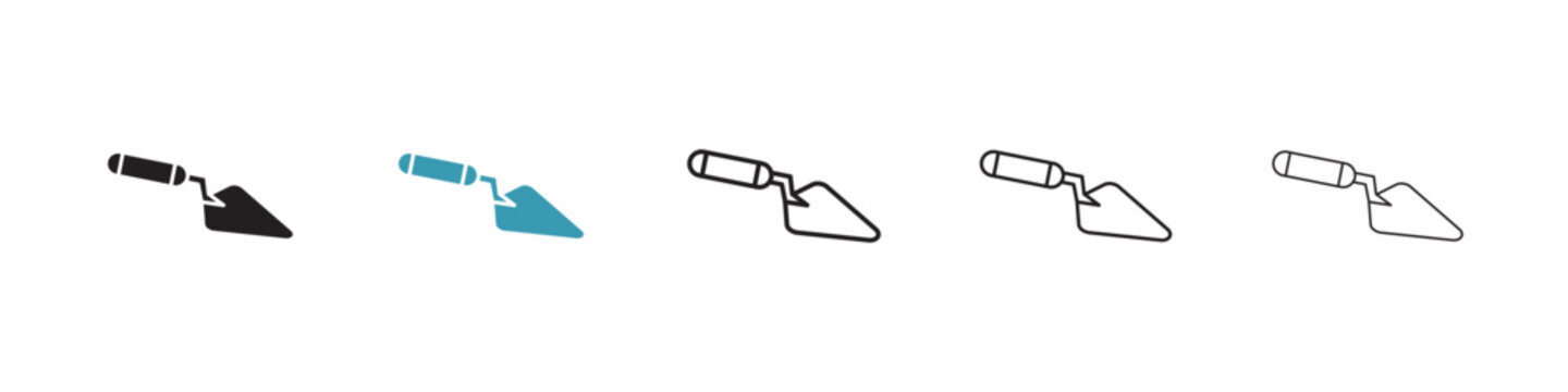 Trowel vector icon logo or illustration