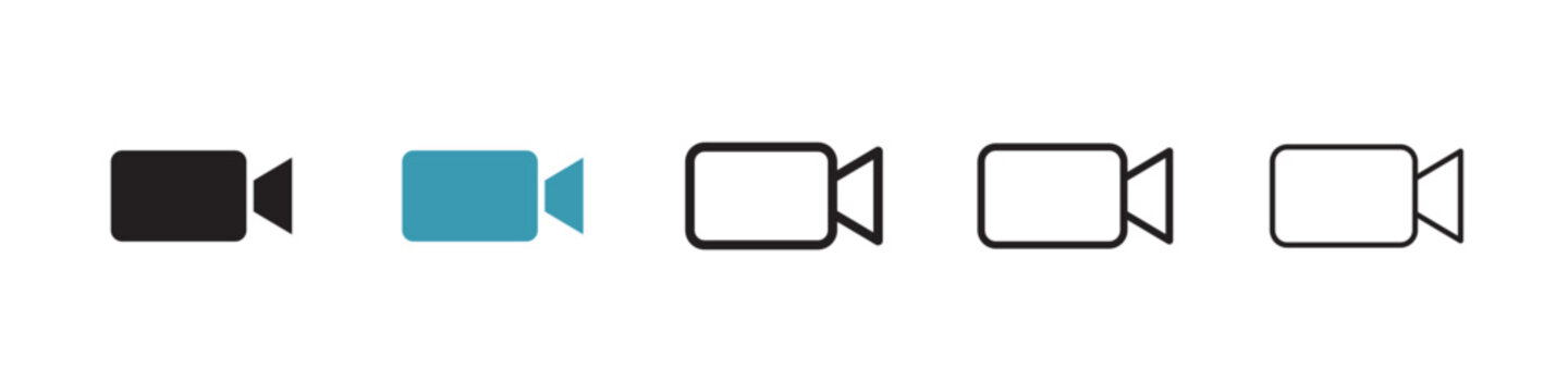 Video call vector icon logo or illustration