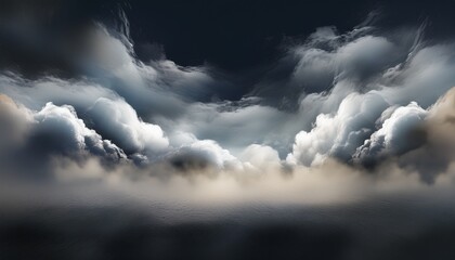 Obraz premium Abstract Weathered Cloud Overlay Texture With Dramatic Open Spaces On Transparent Background