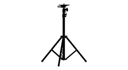 Microphone stand with boom arm black silhouette © Roja