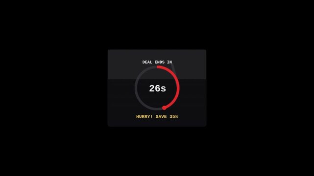 Sale countdown ring deal ends timer animated alpha
