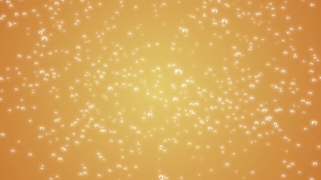 The video shows beer bubbles rising or soda fizzing against a messy green beer-colored background.