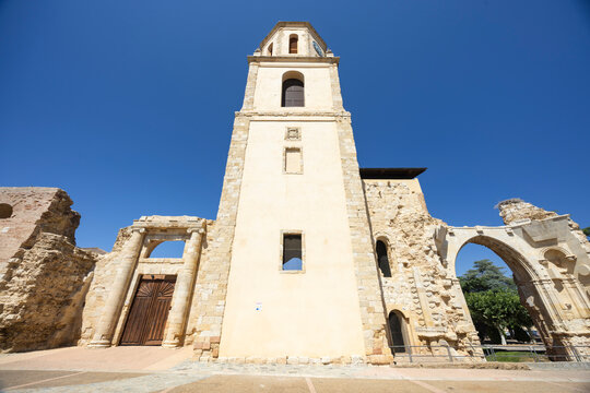 San Benito church bell tower standing tall in Sahagun