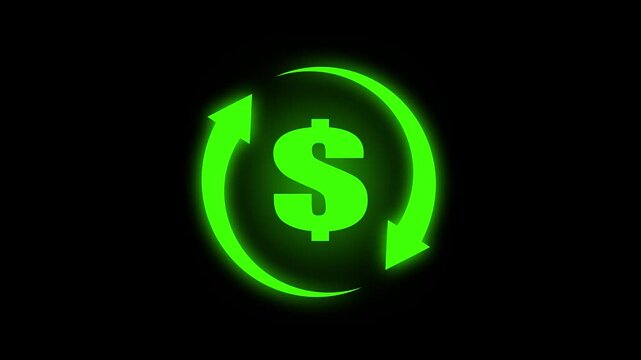 Dolar pop up icon animation