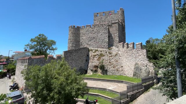 A view from the historic Anatolian Fortress in Beykoz, Istanbul, Turkey.