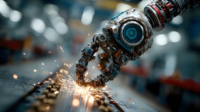 Modern machine intelligence concept showcasing precision robotic systems Pictures