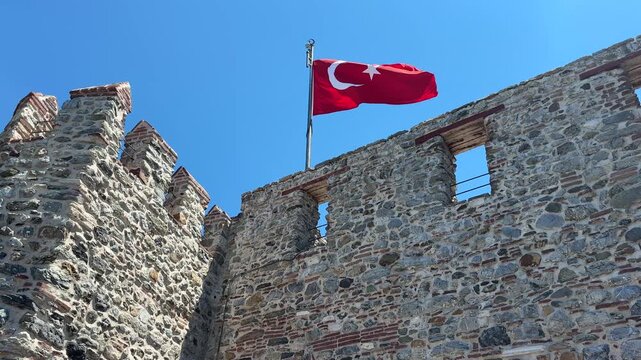 A view from the historic Anatolian Fortress in Beykoz, Istanbul, Turkey.