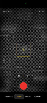 Mobile phone camera rec overlay mockup with cctv noise vintage effect isolated. Recorder cam display. Video or photo recording screen. Viewfinder Layout template. Vector illustration
