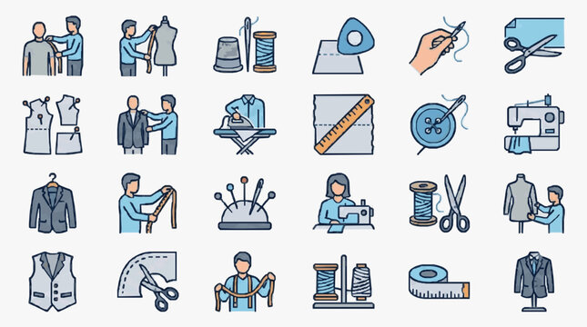 Tailoring and Sewing Process Illustration