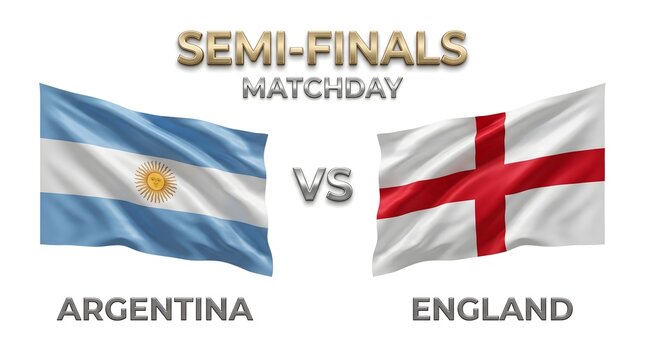 Argentina vs england semifinals matchday football concept