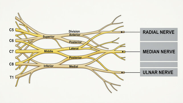 Golden nerve pathways Brachial Plexus an anatomical map of arm and hand innervation