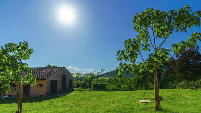 Beautiful Time-Lapse video of a sunny day in San Andrea Village in Tuscany.