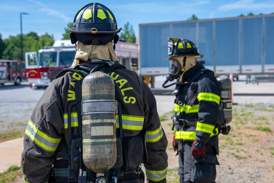 firefighters in action