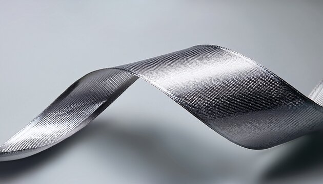 Photorealistic Silver Ribbon Swirling On A Light Gray Full Hd K Stock Image Download Background Curve