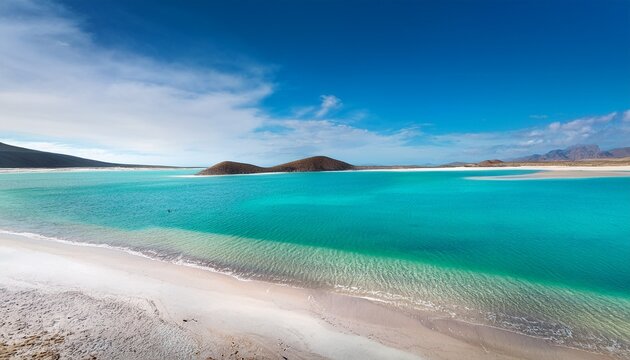Turquoise Waters Meet White Sand At Balandra Beach Turquoise Water Desert Landscape Bay Of California