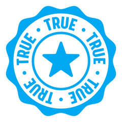 true seal badge. true label sticker. Vector sign © BHM