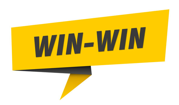 win-win banner. win-win&nbsp;speech bubble, label, sticker, sign template