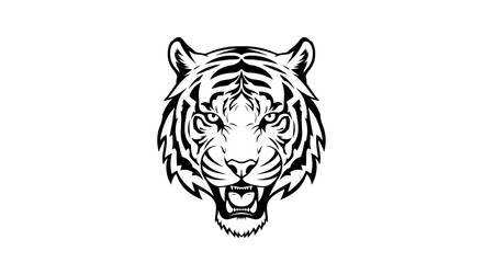 Tiger Face Close Up Illustration. © jonatan