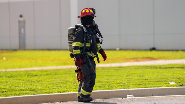 fireman in action