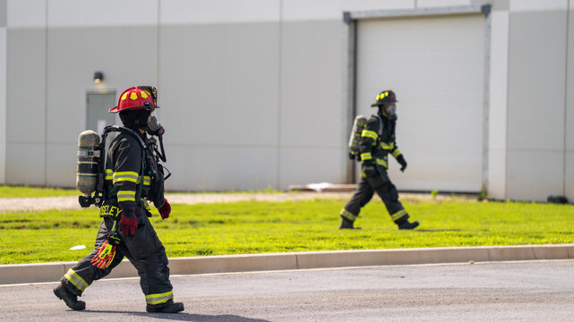 firefighters in action