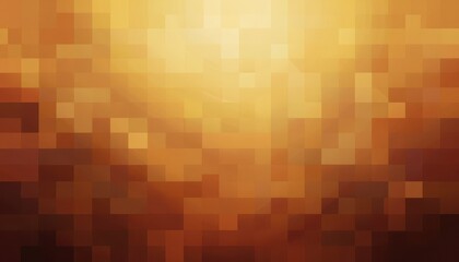 Naklejka premium Soft golden pixelated glow transitions from bright to dark tones