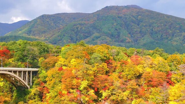秋の鳴子峡【宮城県大崎市鳴子温泉】