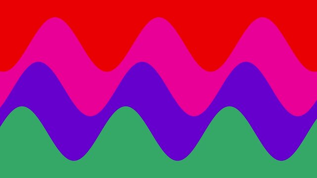 abstract wavy background in gradient red green and blue vector design