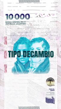 Tipo decambio text &ndash; Peso Argentino currency &ndash; Digital Glitch Effect