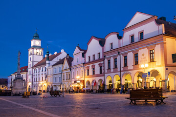 Fototapeta premium an evening shot of a picturesque South Bohemian town