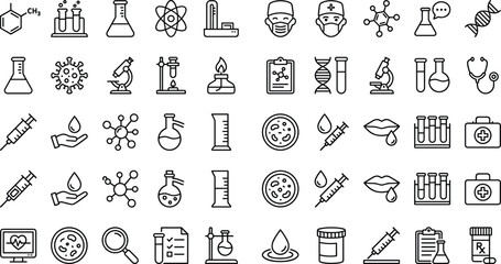 Naklejka premium Vector set of medical pills, capsules, and medicine bottles icons in flat style isolated on white background
