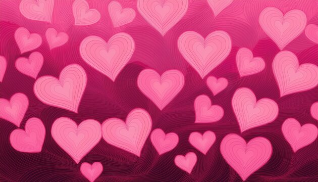 pattern seamless heart abstract background pink luxury color geometric