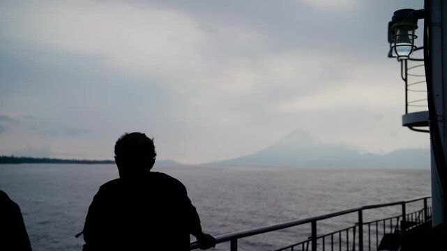 a view of ternate island from a ship