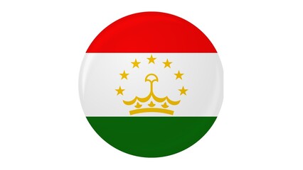 Fototapeta premium Republic of Tajikistan national flag isolated on white background.