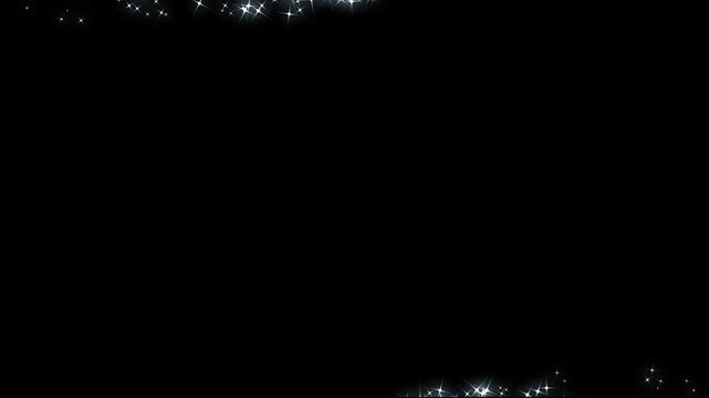 Twinkle stars glitter animation, sparkling fairy dust trail, glowing white doodle stars, magic shimmer particles, luxury glitter line transition, starlight burst, black background, ultra hd 4k