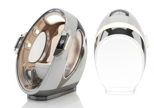 Modern oval speaker with chrome finish