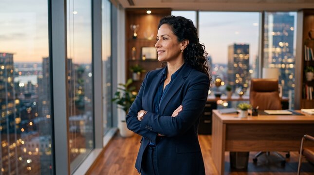 Mature professional woman executive proud success portrait
