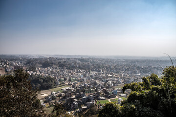 Fototapeta premium Kathmandu Valley Cityscape Panoramic View from Swayambhunath Nepal