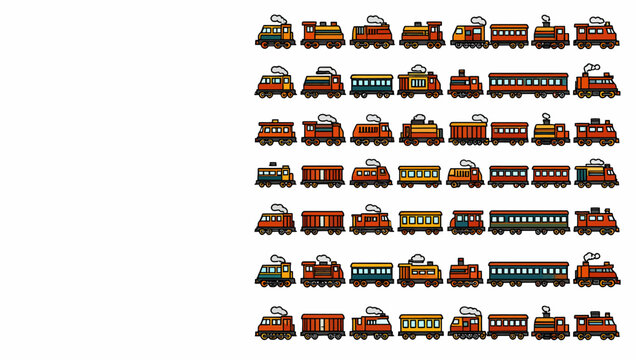 Vintage Train Vehicle Collection.