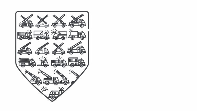 Vintage Military Crest Shield Emblem.