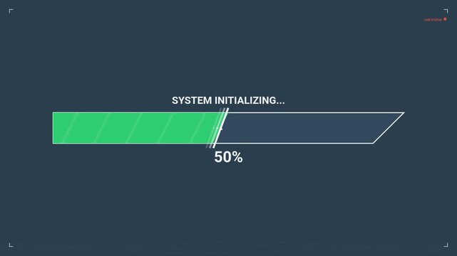 Flat Vector System Initializing Loading Bar Animation