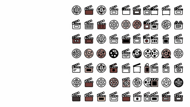 Cinema Production Icon Collection.