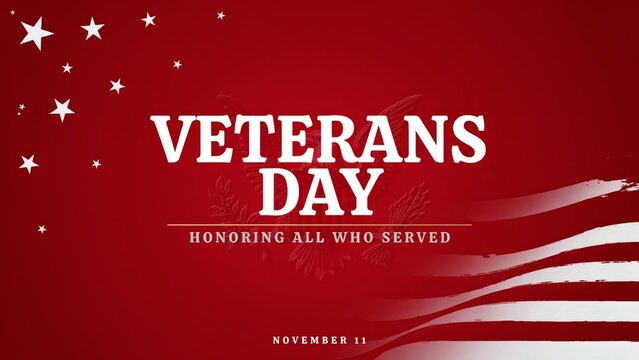 Veterans day graphic with stars and stripes a patriotic red and white design america american