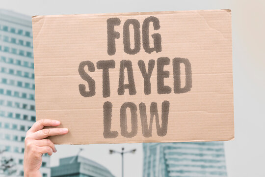"Fog Stayed Low" Mist hugged the ground all morning. FOG. STAYED. LOW. MIST. GROUND.
