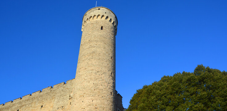 Tower of Toompea Castle (Domberg) or Cathedral Hill, of Tallinn, Estonia. It's part of the UNESCO World Heritage site