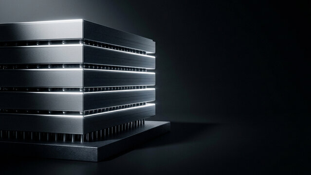 Advanced semiconductor HBM memory architecture with stacked silicon dies and microbump connections for quantum computing infrastructure