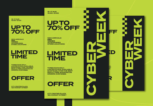Bold Modern Discount Promotion Poster Template