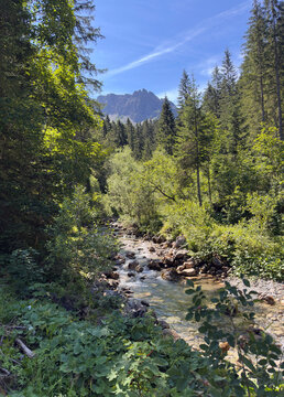the river Breitach at the Great Walser Valley in Austria