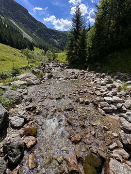 the Breitach  at the Great Walser Valley in Austria