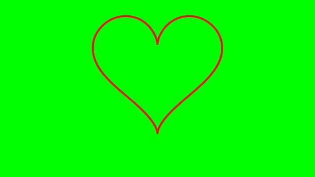 4K Pop-up Heart Animation Green Screen Anima&ccedil;&atilde;o Cora&ccedil;&atilde;o